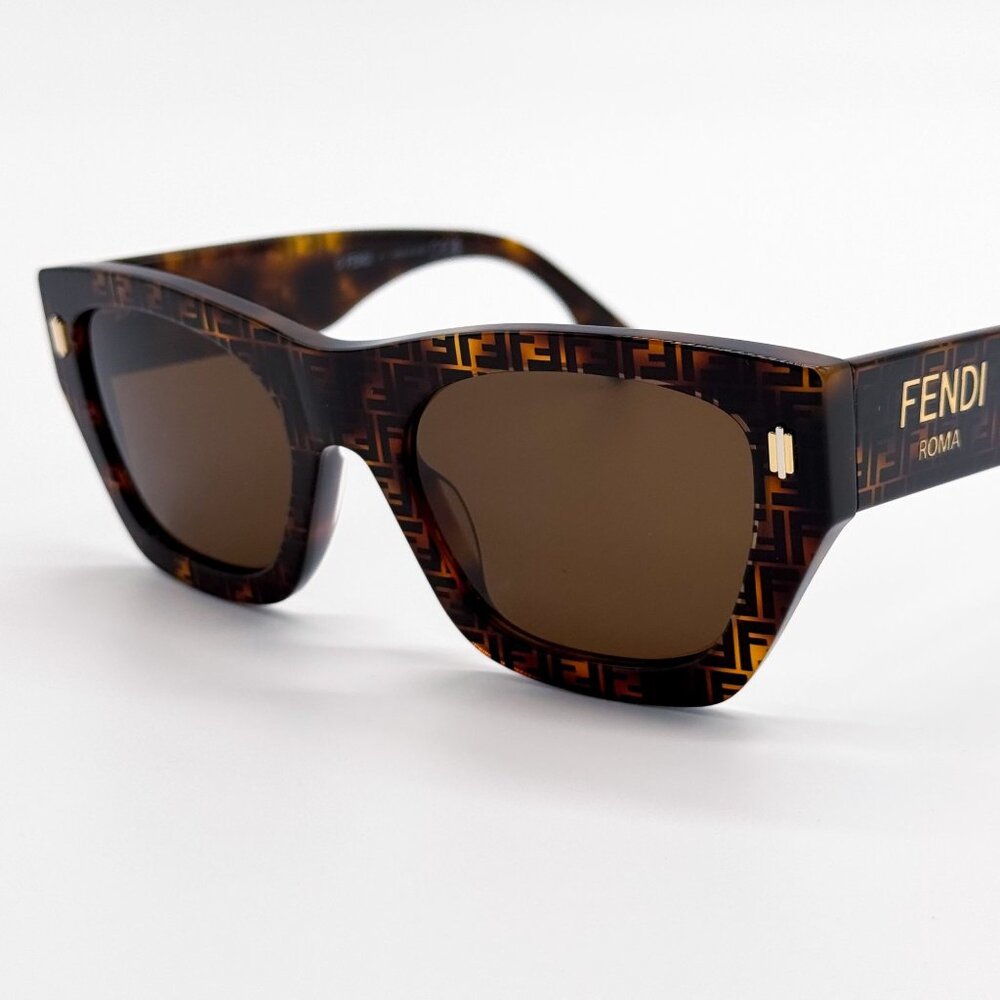 NEW FENDI SUNGLASSES FE40100I 55E HAVANA WOMEN EYEWEAR - Picture 2 of 8